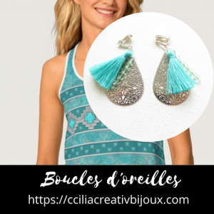 boucles d'oreilles pompon