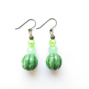 Boucles d'oreilles vertes