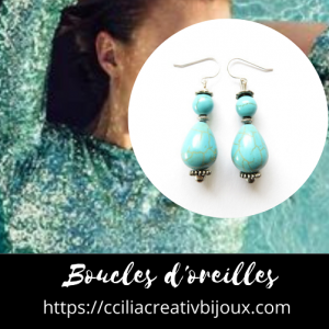 Boucles d'oreilles turquoise