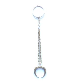 porte-clefs lune dorée