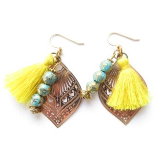 boucles d'oreilles pompon
