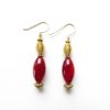 boucles d'oreilles rouge cerise