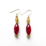 boucles d'oreilles rouge cerise