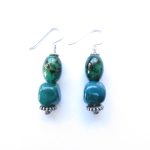 boucles d'oreilles vert anglais