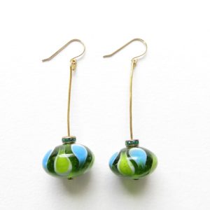 boucles d'oreilles en verre