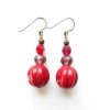 boucles d'oreilles rouge