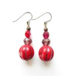 boucles d'oreilles rouge
