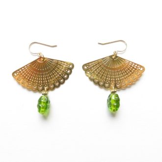 boucles d'oreilles éventail