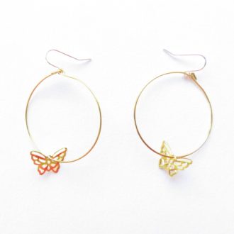 boucles d'oreilles papillons