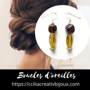 boucles d'oreilles ocre