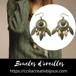 boucles d'oreilles larme de job