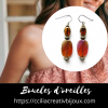 boucles d'oreilles en verre boucles d'oreilles en verre