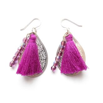 boucles d'oreilles pompon