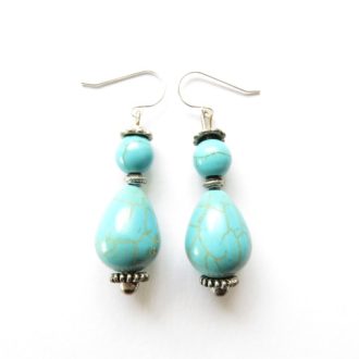 boucles d'oreilles turquoise