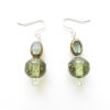 boucles d'oreilles vert bronze