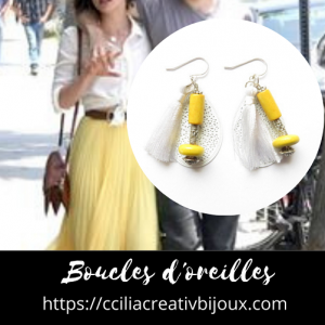 boucles d'oreilles pompons