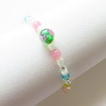 bracelet perles pastel