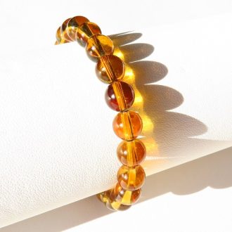 bracelet perles fauve