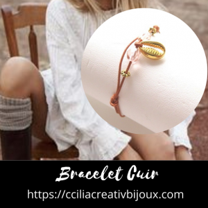 bracelet cauri doré