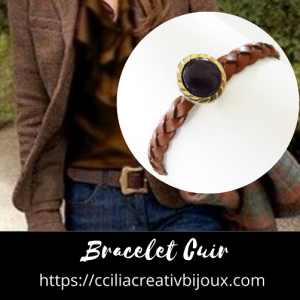 bracelet cuir tressé