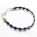 bracelet tressé bleu