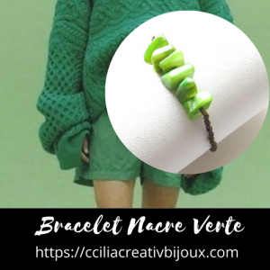 bracelet nacre verte
