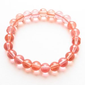 bracelet perles roses