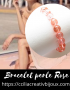 bracelet perles roses