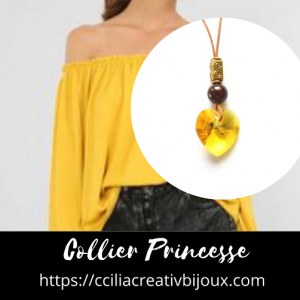 collier cœur princesse