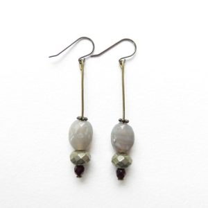 boucles d'oreilles pyrite