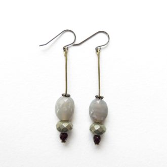 boucles d'oreilles pyrite