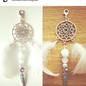 attrape reves blanc neige