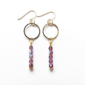 boucles d'oreilles facettées