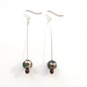 boucles d'oreilles cloisonnées