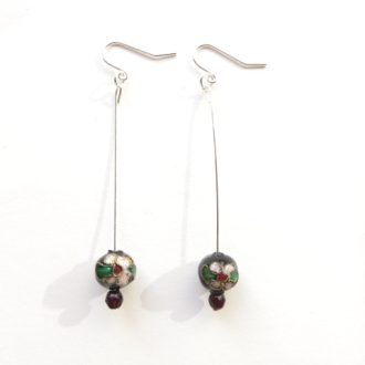boucles d'oreilles cloisonnées
