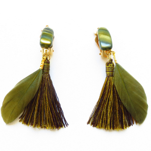 boucles d'oreilles plumes