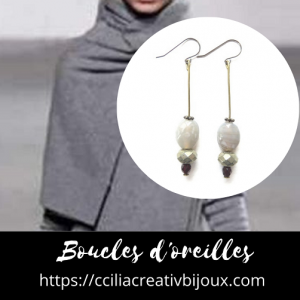 boucles d'oreilles pyrite