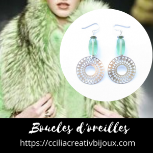 boucles d'oreilles rosace