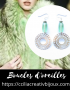 boucles d'oreilles rosace