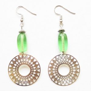boucles d'oreilles rosace