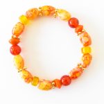 bracelet perles oranges
