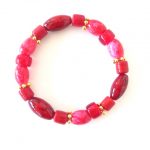 bracelet perles rouges