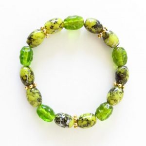 bracelet perles vertes