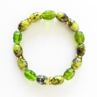bracelet perles vertes