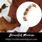 bracelet perles marron
