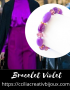 bracelet perles violettes