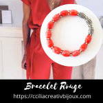 bracelet perles rouge