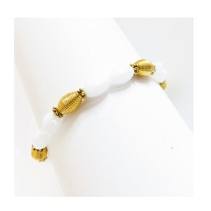 bracelet perles blanches