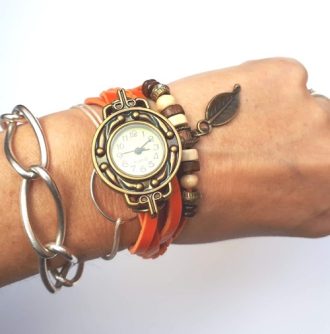 montre orange aventure