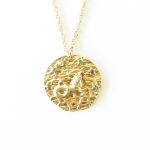 collier zodiaque capricorne strass violet